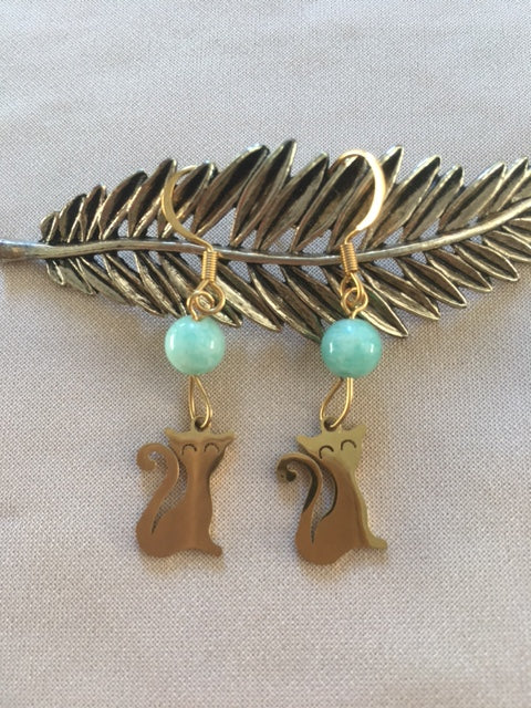 Boucles pendantes avec Amazonite